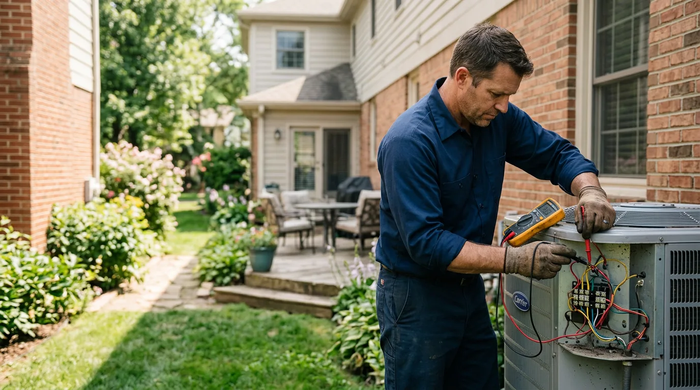 HVAC technician working near Clifton, TX